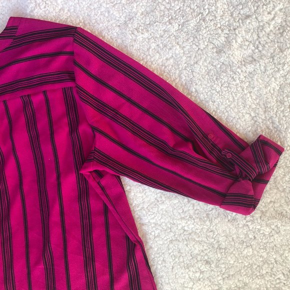 Kim Rogers Curvy, Long Sleeve Blouse V-Neck  Women's  Zip Front,  Size 2XL, - Picture 12 of 15